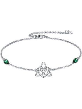 Evil Eye Anklet 925 Sterling Silver Celtic Knot Infinity Heart Butterfly Jewelry
